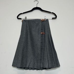 Vintage J.G Hook Pleated Wrap Skirt w/ Buckles - Size 8